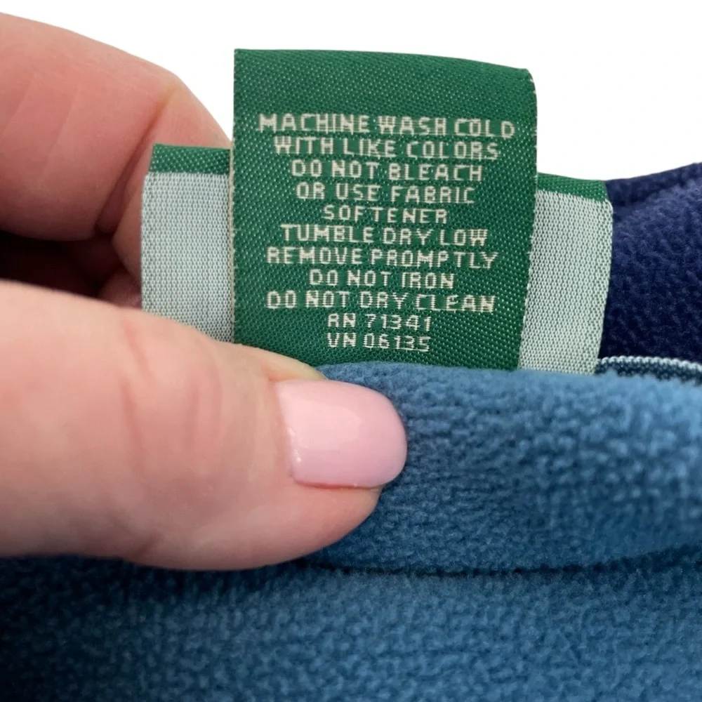 L.L. Bean Polartec Fleece Vest Large Indigo/Blue